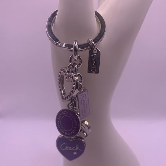 New Coach Purple Heart Keychains - Picture 2 of 8